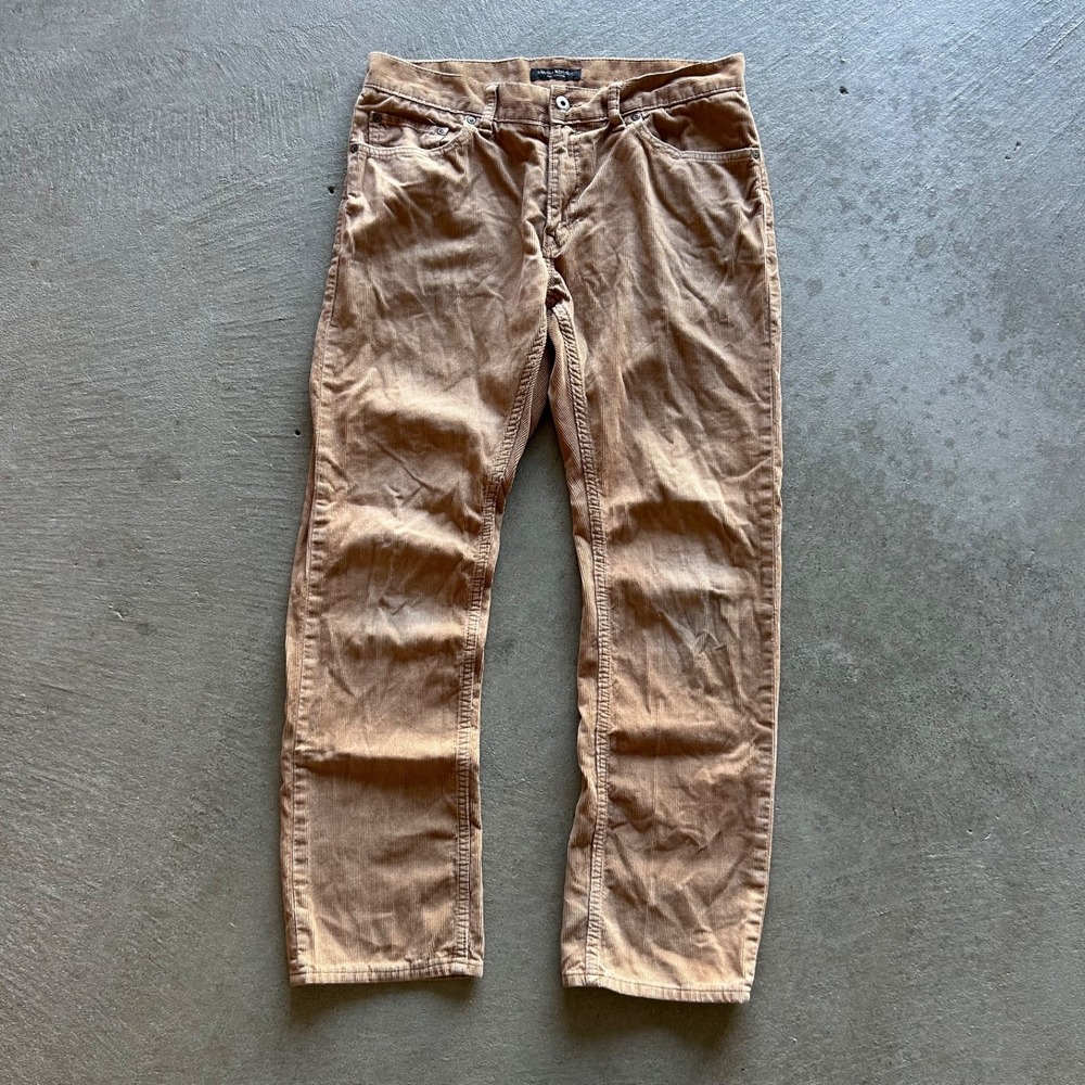 Banana‎ Republic Corduroy Pants Size 31x32 Tan Pima Cotton Chino Straight Leg